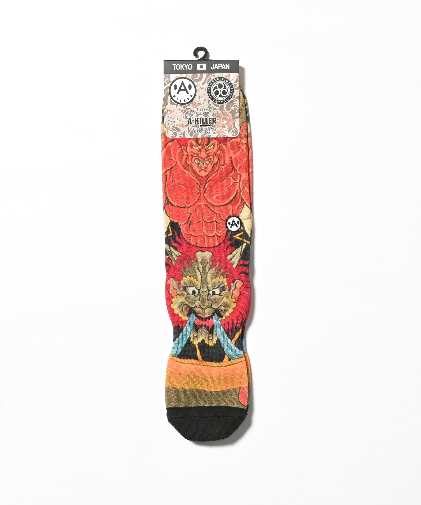 A-KILLER × THREE TIDES TATTOO × GRAPPLER BAKI SOCKS 範馬勇次郎 bkakttt-011