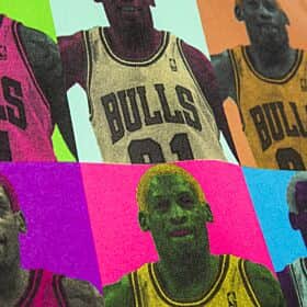 Mitchell&Ness - Pop Art Tee - Dennis Rodman【BMTRMO20061】
