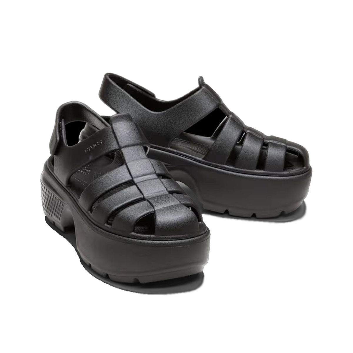 crocs - MENS WMNS STOMP FISHERMAN SANDAL BLACK【209938-001】