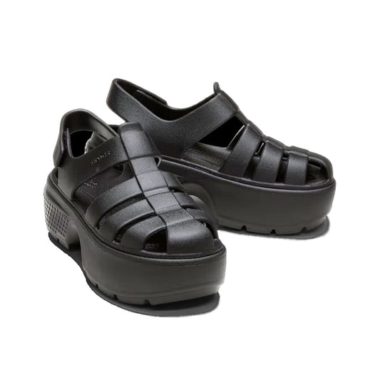 crocs - MENS WMNS STOMP FISHERMAN SANDAL BLACK【209938-001】