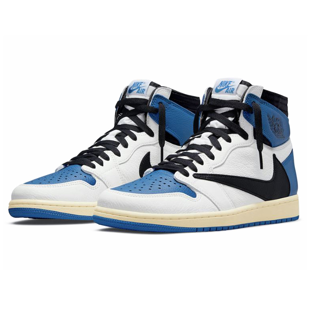 27cm] NIKE × TRAVIS SCOTT × FRAGMENT AIR JORDAN 1 HI (Sail/Black