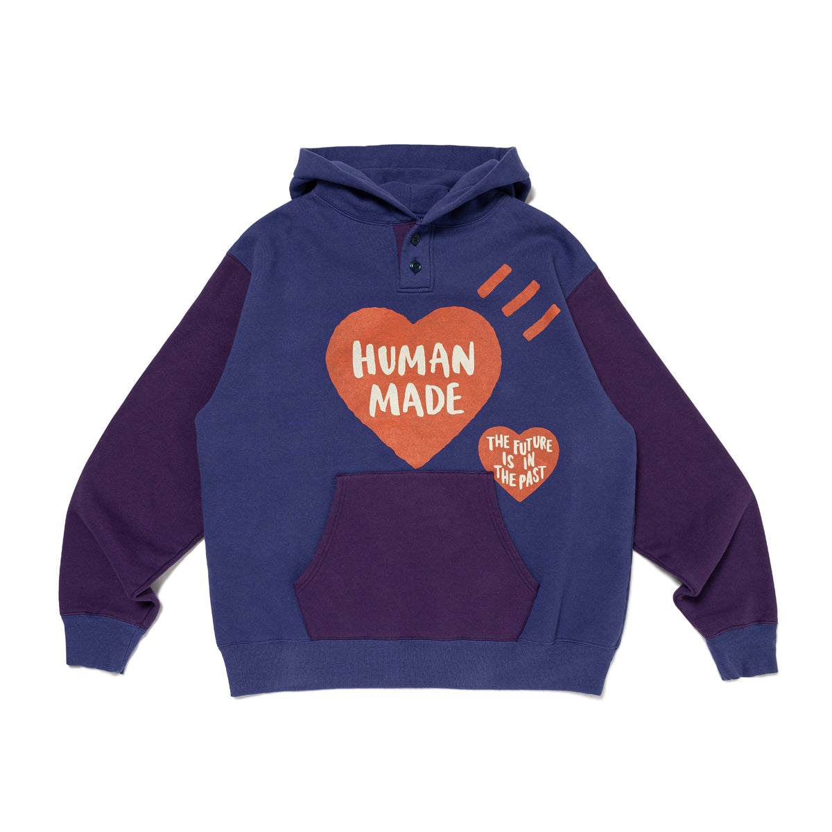 HUMAN MADE ヒューマンメイド COLORBLOCK HOODIE NAVY カラーブロック フーディー ネイビー【HM28CS023】