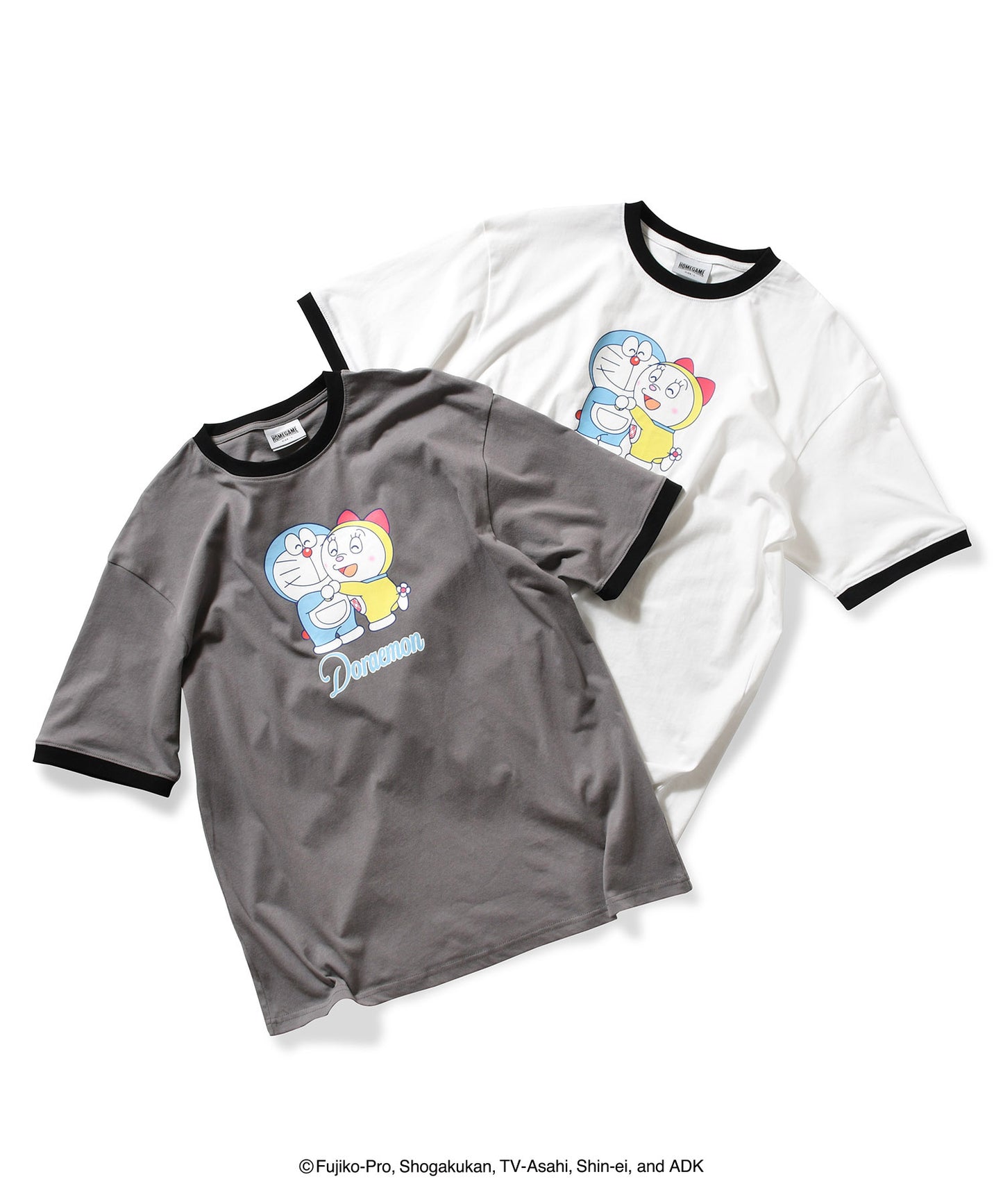 HOMEGAME|ドラえもん - DORAEMON DORAMI RINGER TEE WHITE【HG2501112 】