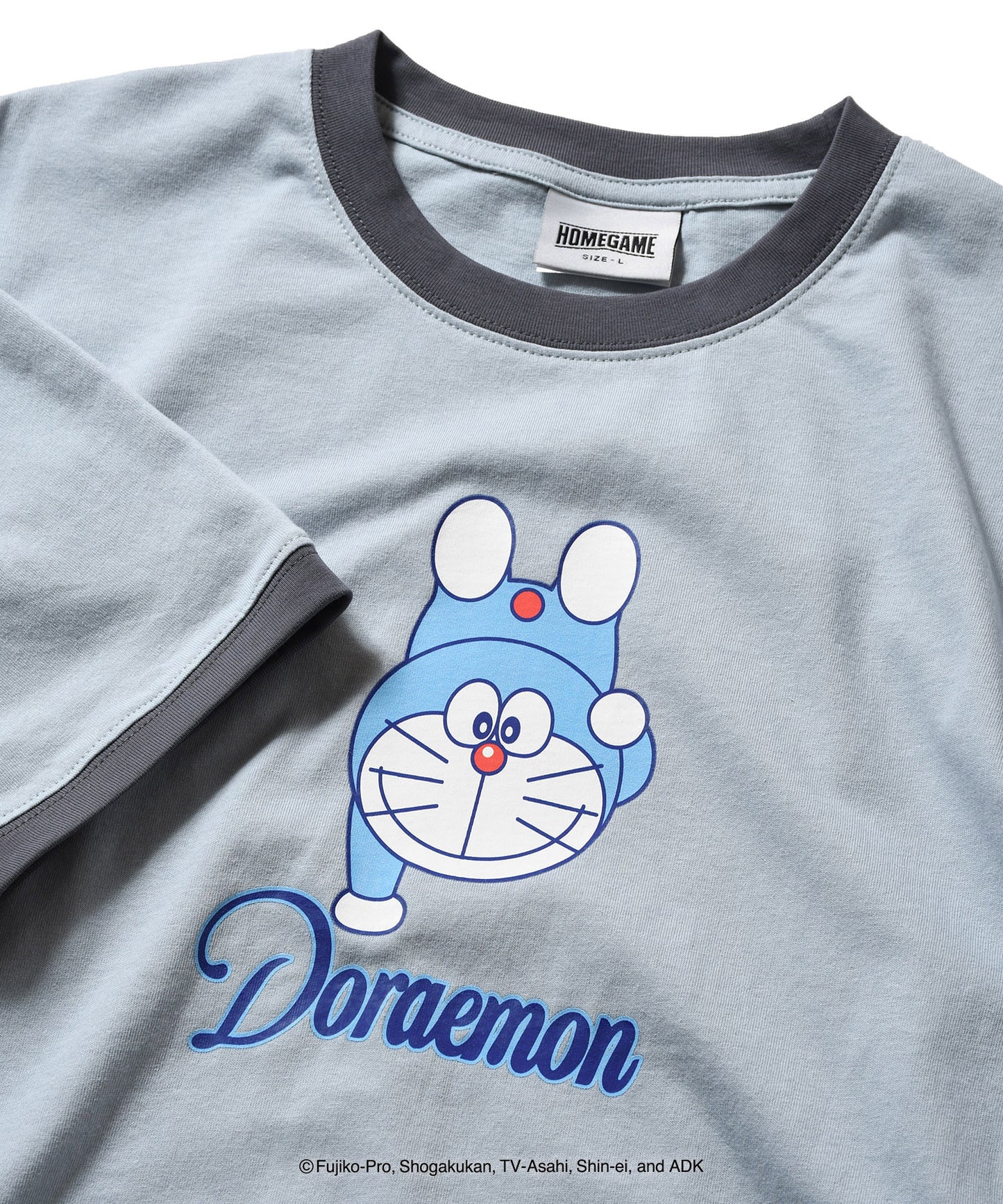 HOMEGAME|ドラえもん - DORAEMON RINGER TEE LIGHT BLUE【HG2501110】