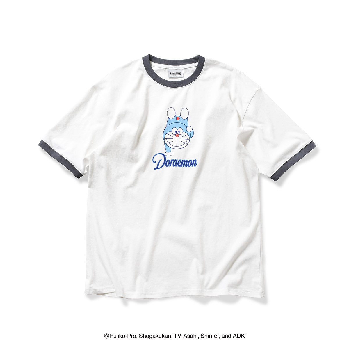 HOMEGAME|ドラえもん - DORAEMON RINGER TEE WHITE 【HG2501110】
