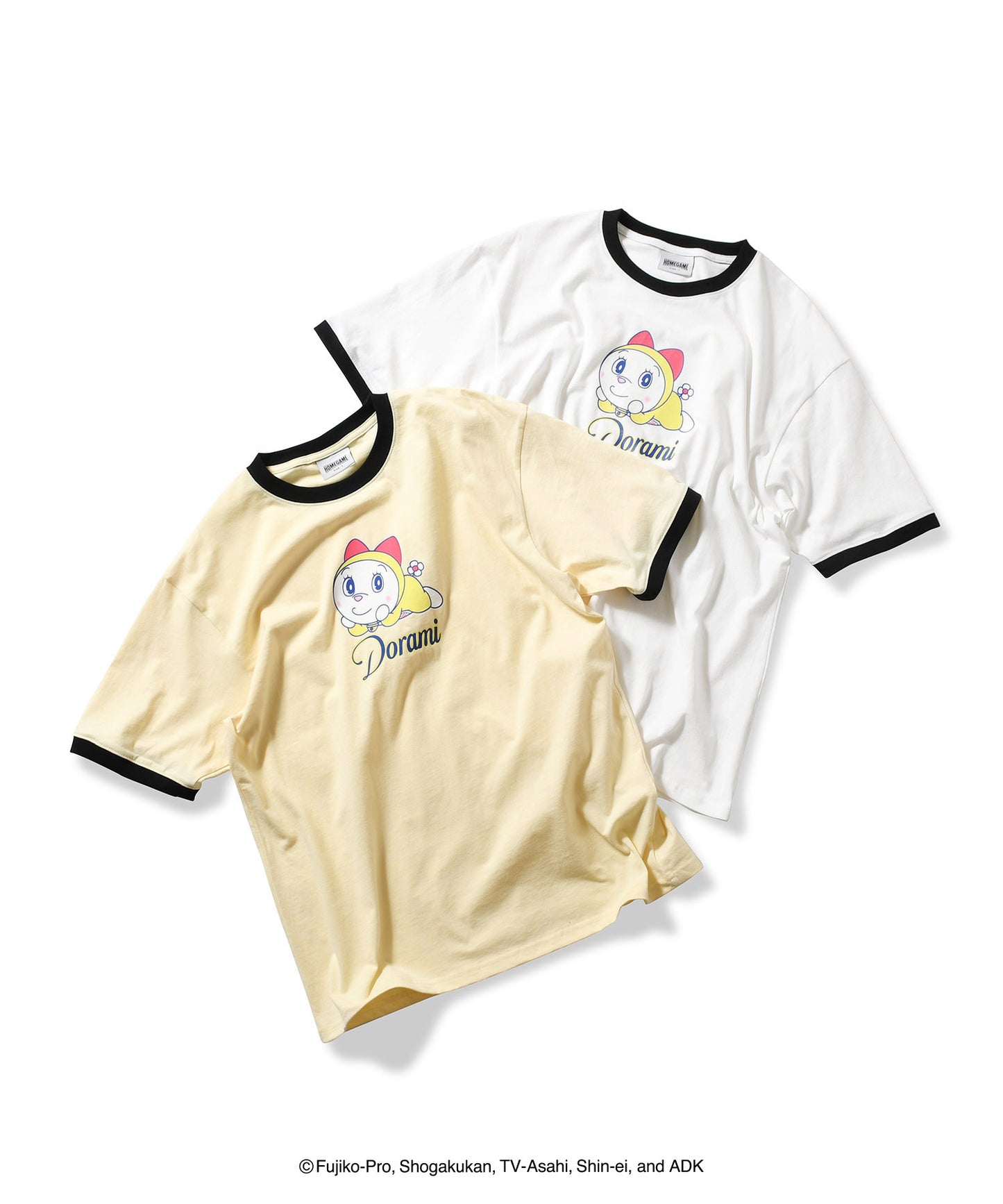 HOMEGAME|ドラえもん - DORAMI RINGER TEE WHITE【HG2501111】