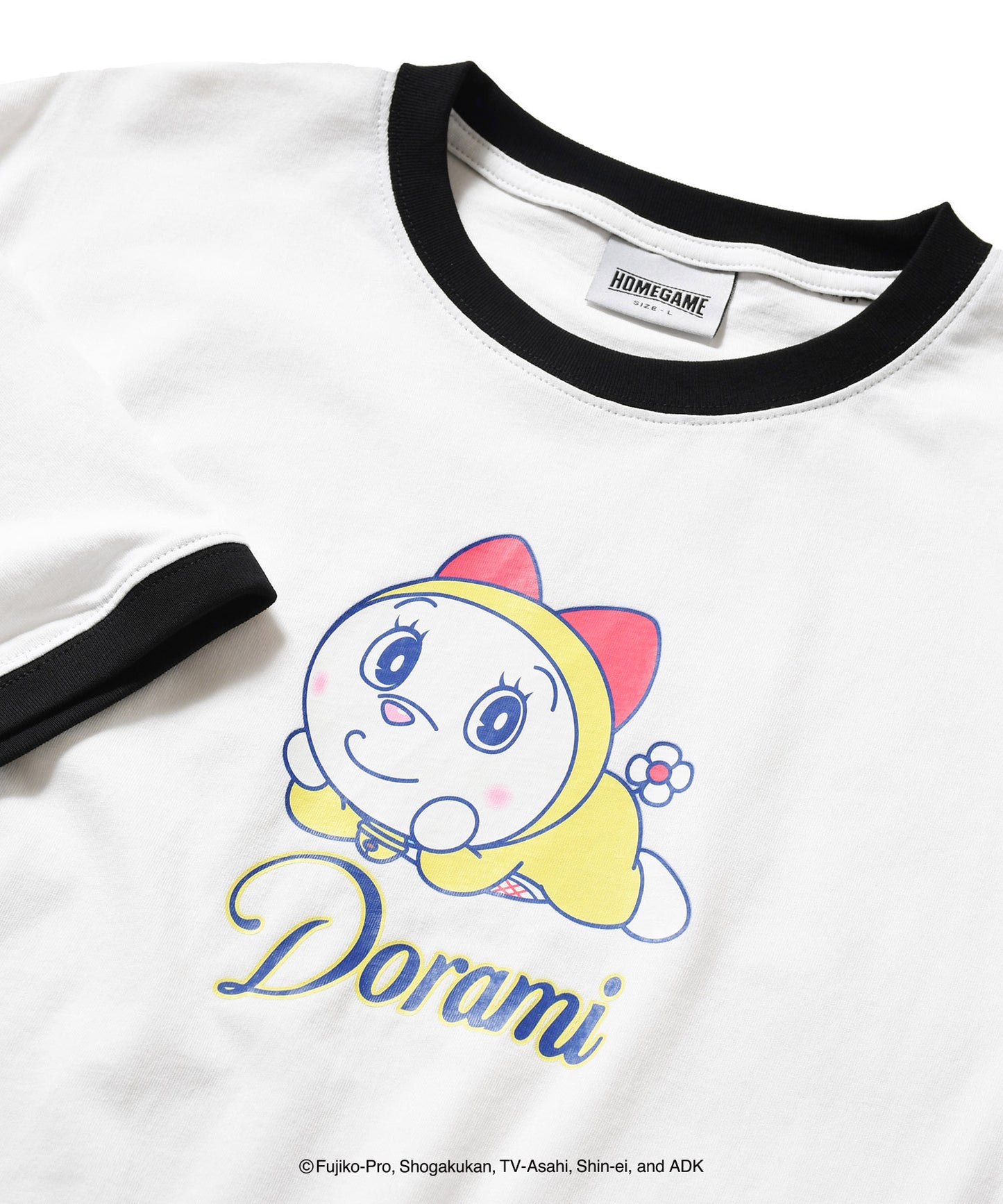 HOMEGAME|ドラえもん - DORAMI RINGER TEE WHITE【HG2501111】