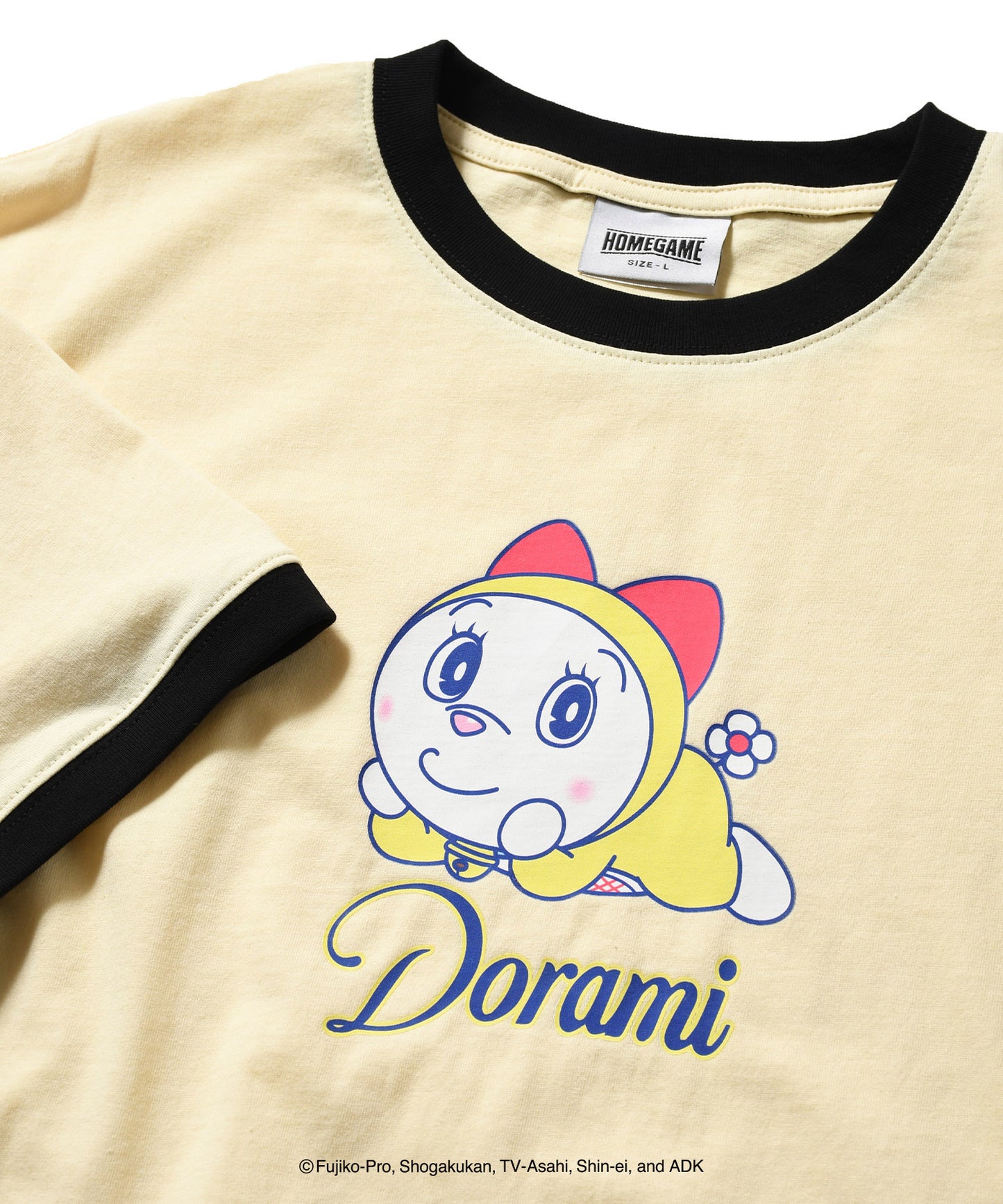 HOMEGAME|ドラえもん - DORAMI RINGER TEE YELLOW【HG2501111】