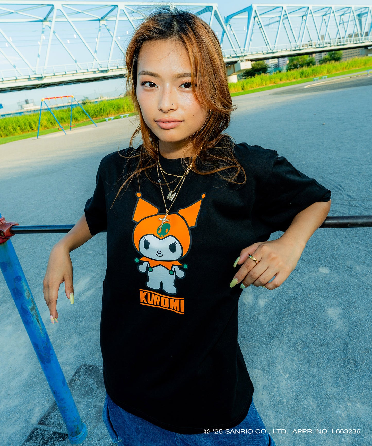 サンリオキャラクターズ×HOMEGAME - KUROMI HG COLOR TEE BLACK【HG2501105】