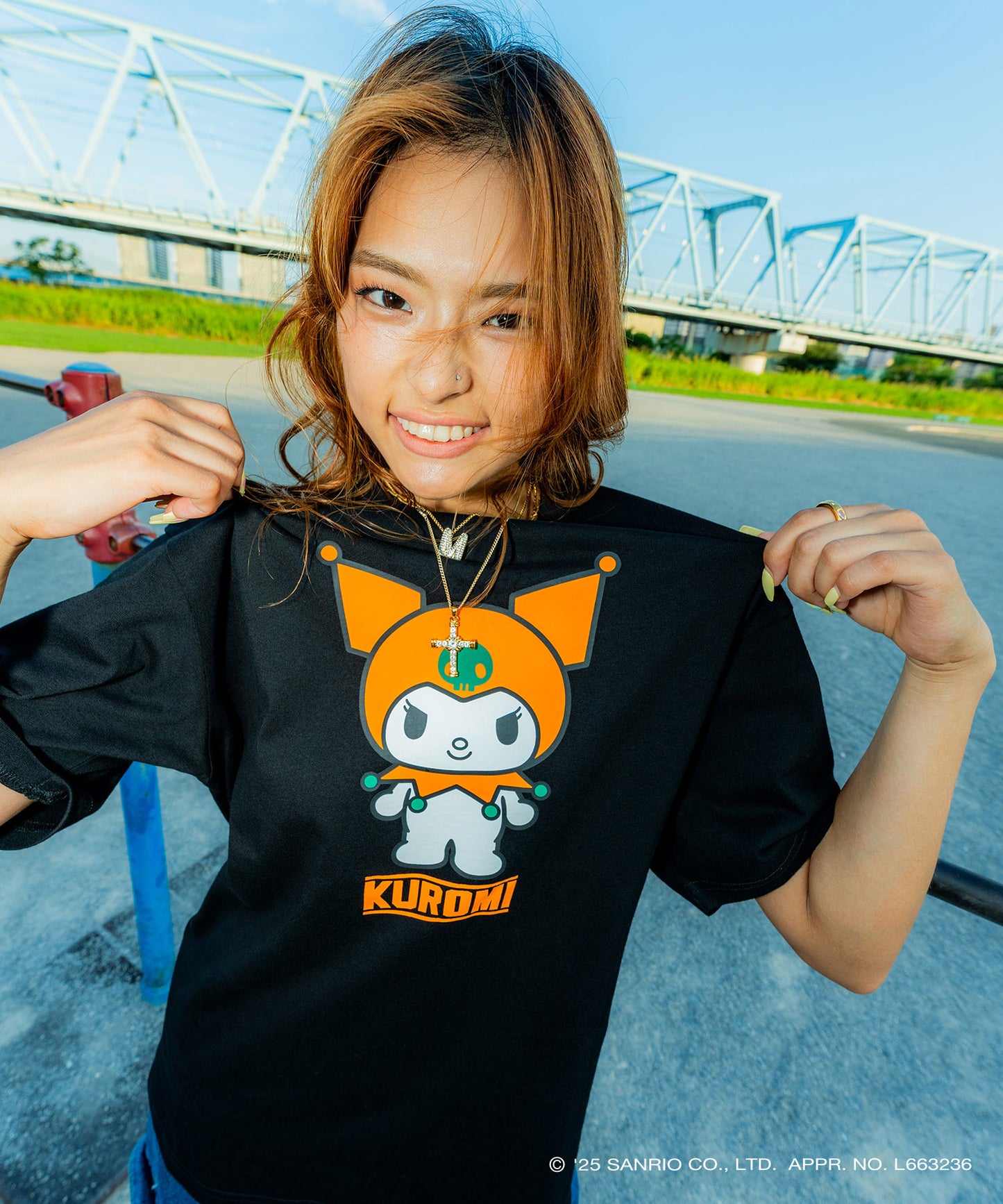 サンリオキャラクターズ×HOMEGAME - KUROMI HG COLOR TEE BLACK【HG2501105】