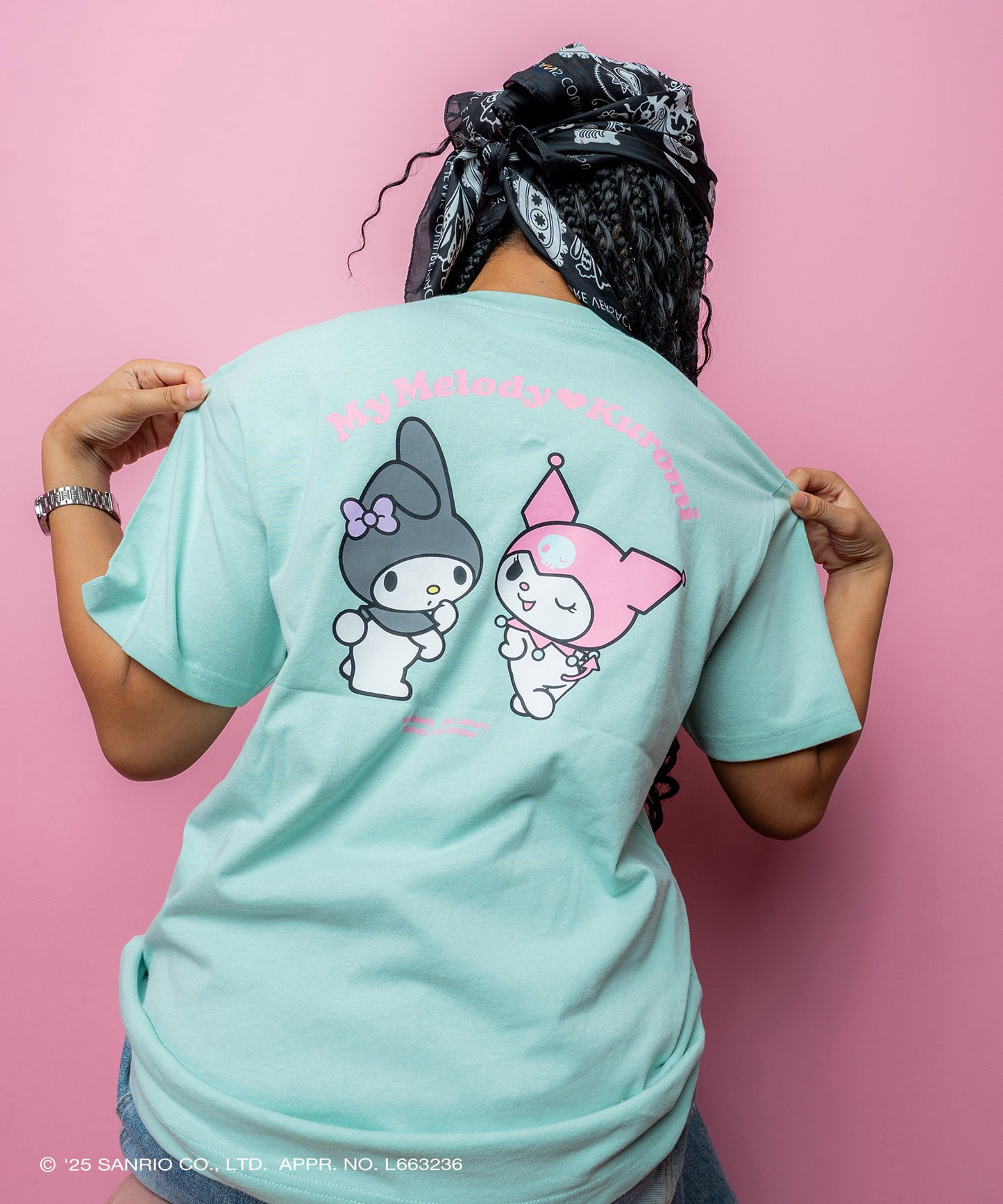 サンリオキャラクターズ×HOMEGAME - MY MELODY KUROMI TEE MINT【HG2501106】