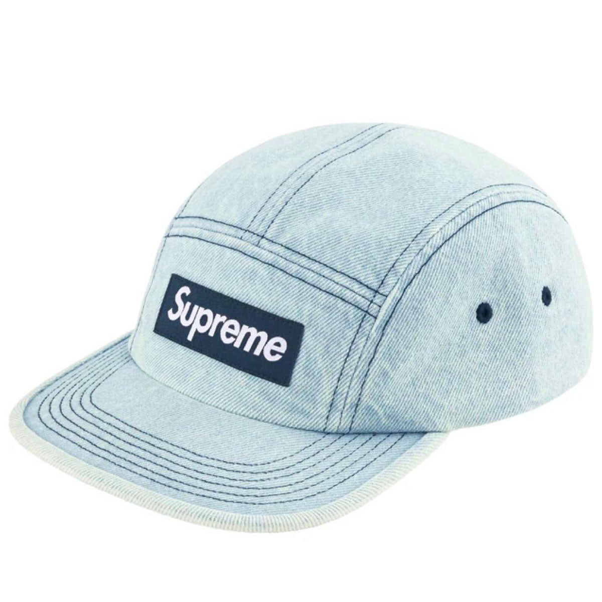 SUPREME - DENIM CAMP CAP LIGHT WASHED INDIGO