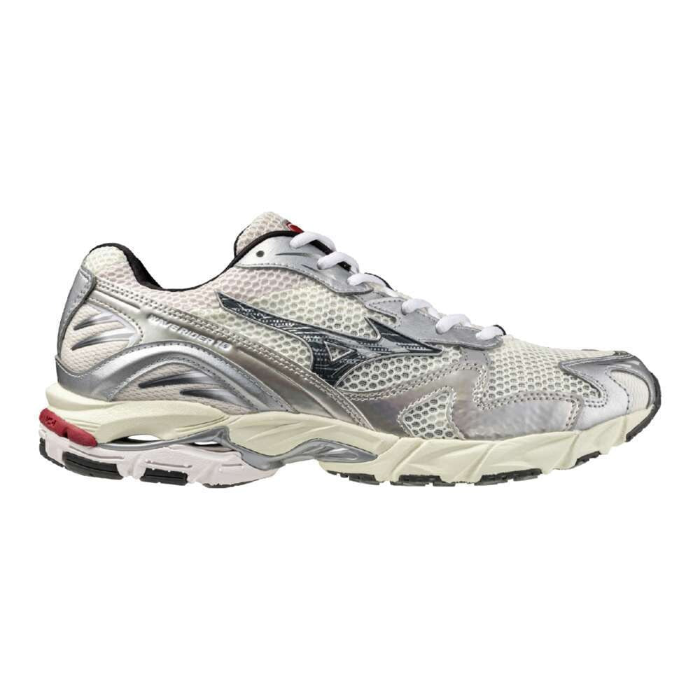 MIZUNO WAVE RIDER 10 OFF WHITE/BLACK/RED【D1GA2431-11】