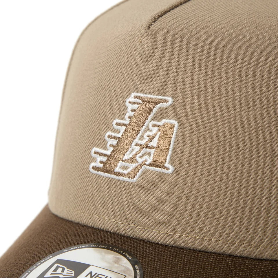 NEW ERA - Los Angeles Lakers 9FORTY A-Frame NBA KHAKI/WALNUT【15137135】