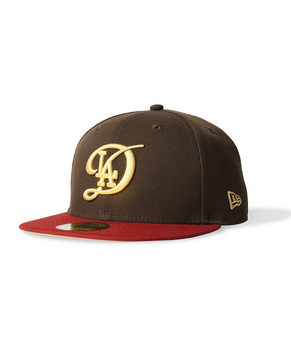 NEW ERA - Los Angeles Dodgers CO CITY CONNECT 59FIFTY WALNUT/HYPER RED【70978203】