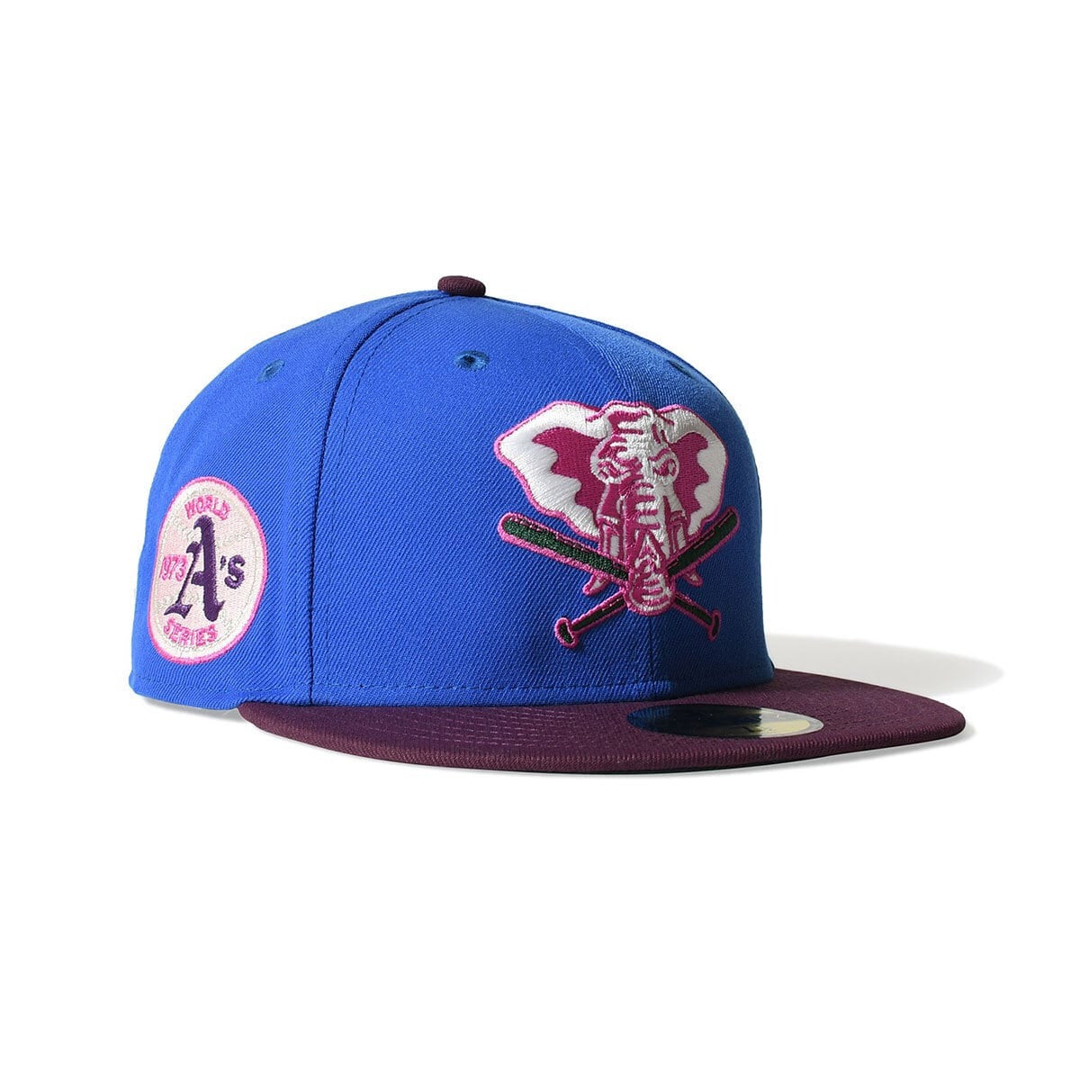 NEW ERA - Oakland Athletics CO 1973 WS 59FIFTY CALMING BLUE/PALM【70982643】