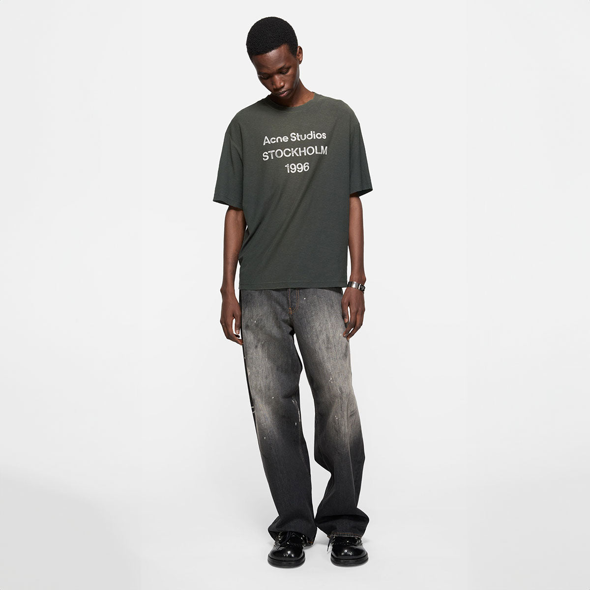 Acne Studios - LOGO T-SHIRTS Fraded Black 【FN-UX-TSHI000013】