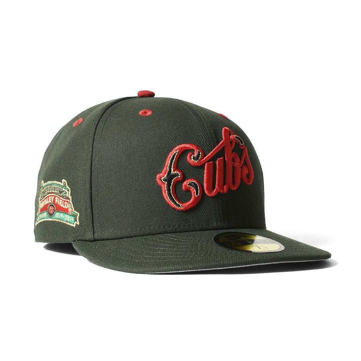 NEW ERA - CHICAGO CUBS CO WRIGLEY FIELD 59FIFTY DARK SEAWEED【70978313】