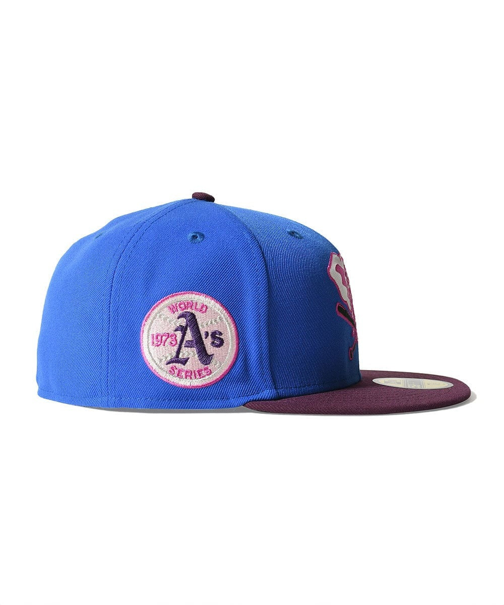 NEW ERA - Oakland Athletics CO 1973 WS 59FIFTY CALMING BLUE/PALM【70982643】