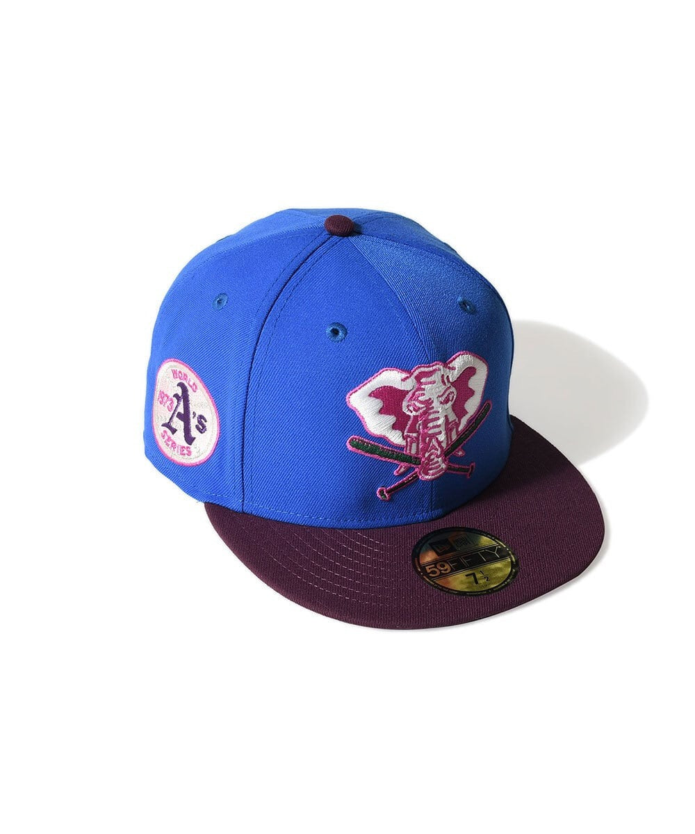 NEW ERA - Oakland Athletics CO 1973 WS 59FIFTY CALMING BLUE/PALM【70982643】