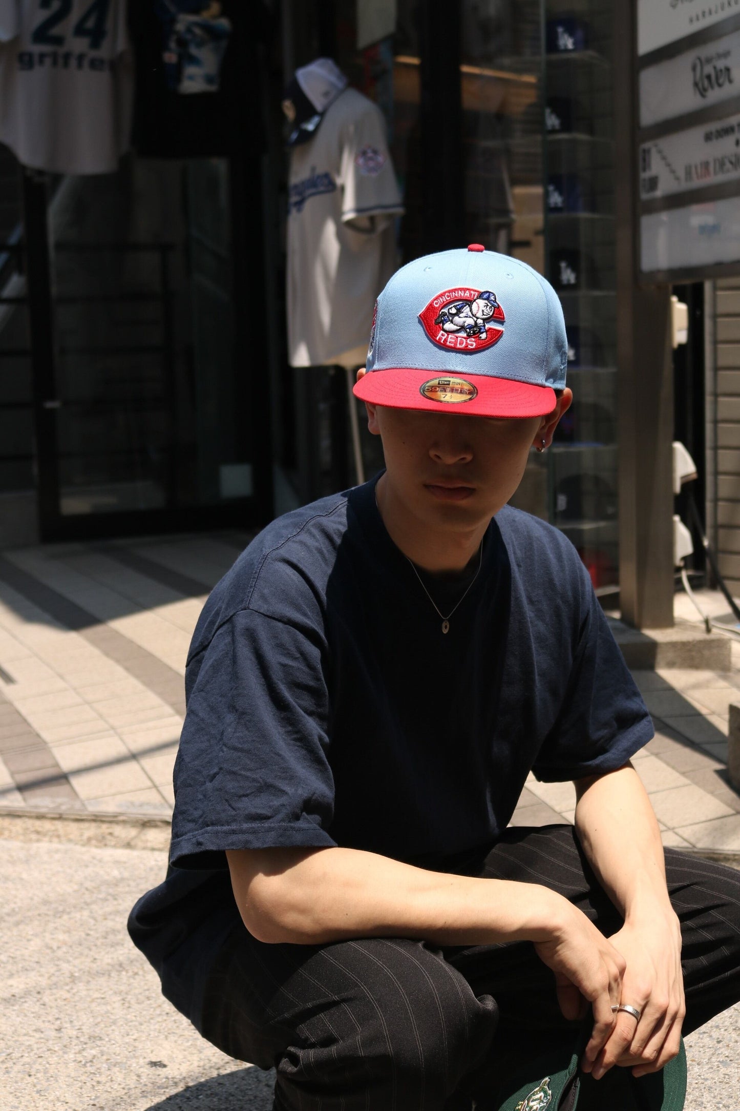 NEW ERA - Cincinnati Reds CO 1975 Big Red Machine 59FIFTY LIGHT BLUE/RED【70940918】