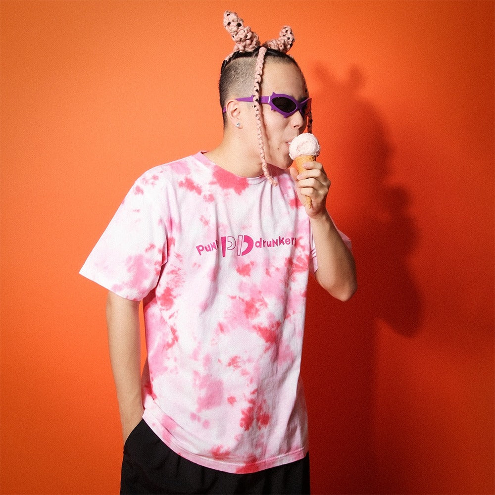 PUNK DRUNKERS - タイダイアイスTEE PINK【PDS-25096】