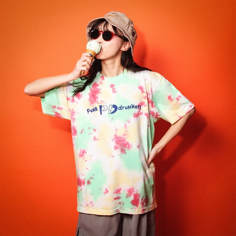 PUNK DRUNKERS - タイダイアイスTEE GREEN【PDS-25096】