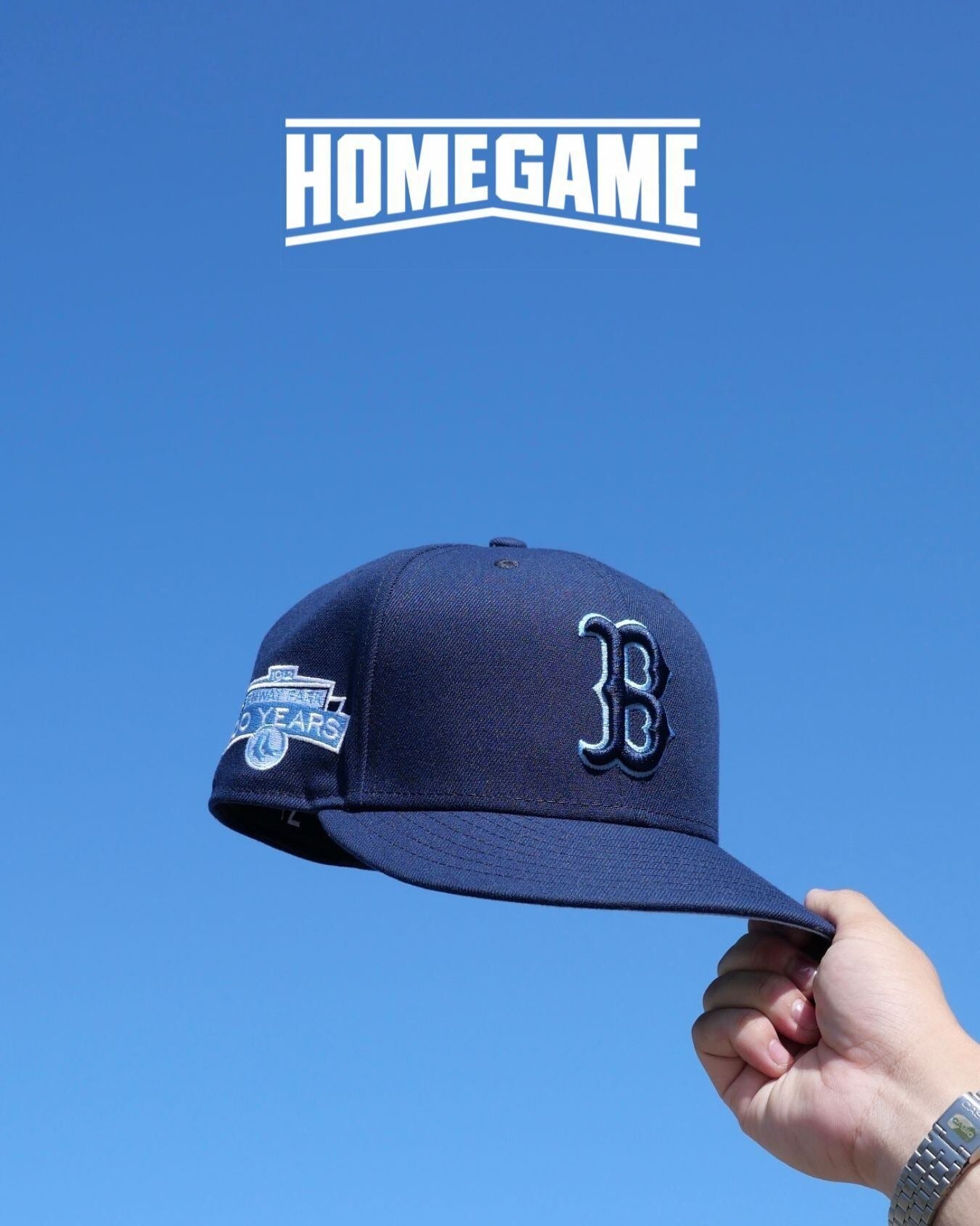 New Era - Boston Red Sox FENWAY PARK 100 YEARS 59FIFTY Oceanside blue/Light Blue【70974493】
