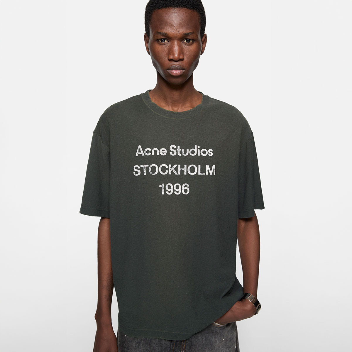Acne Studios - LOGO T-SHIRTS Fraded Black 【FN-UX-TSHI000013】