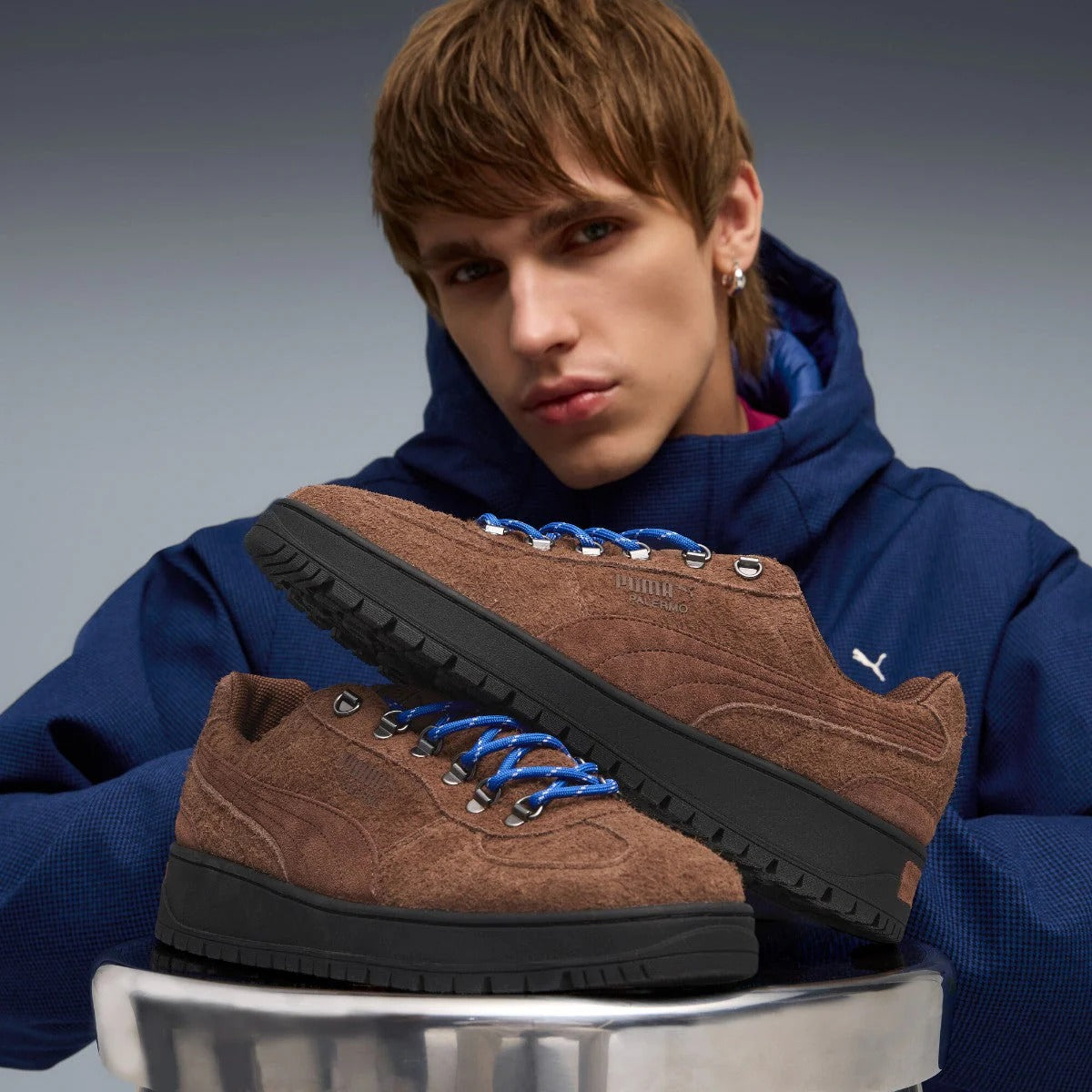 PUMA - PALERMO ALPINO FUZZY CHESTNUT BROWN/MOUNTAIN BLUE 【403699-02】-