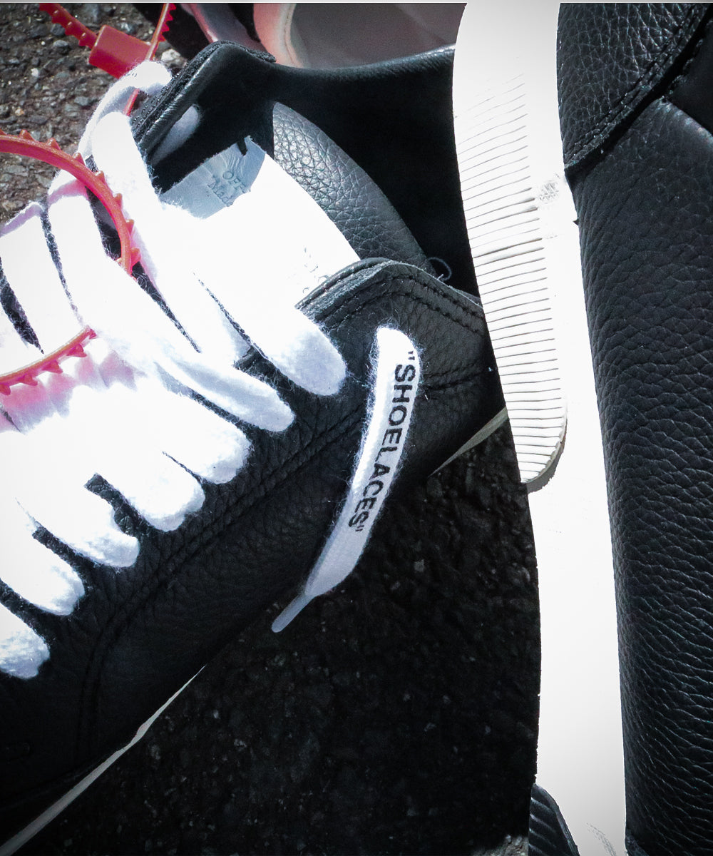Off-White - MNES NEW LOW VULCANIZED LEATHER 1001 BLACK/WHITE【OMIS25-SLG0087】