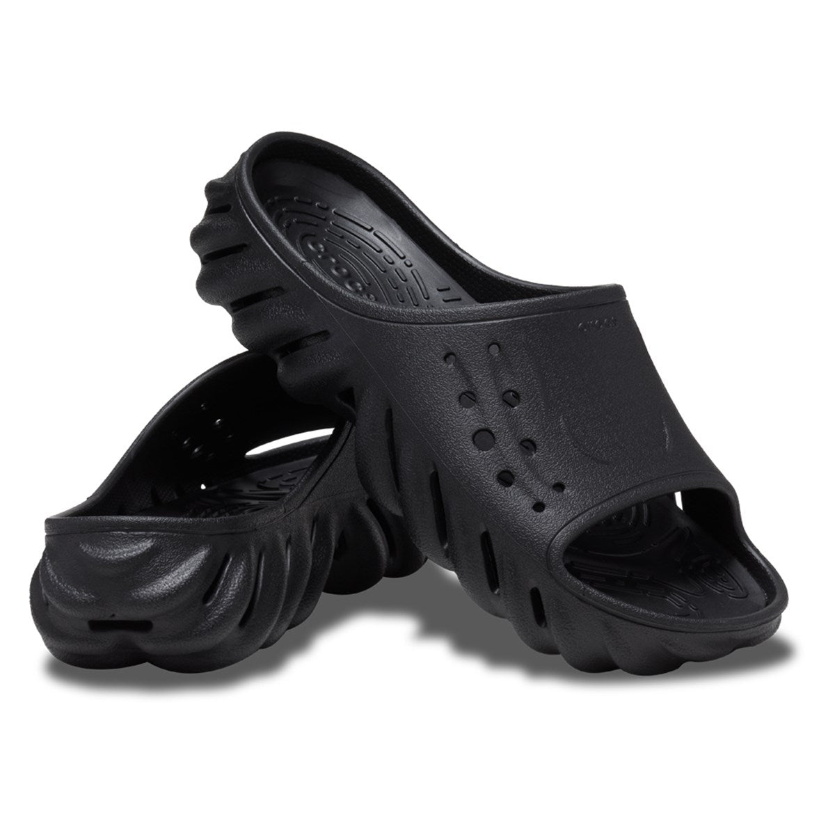 crocs - MENS WMNS Echo Slide BLACK【208170-001】