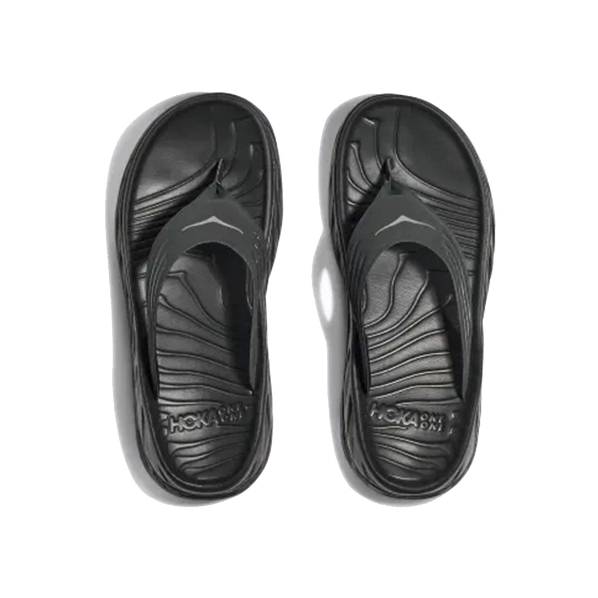HOKA - MENS ORA RECOVERY FLIP BLACK / DARK GULL GRAY【1099675-BDGGR】