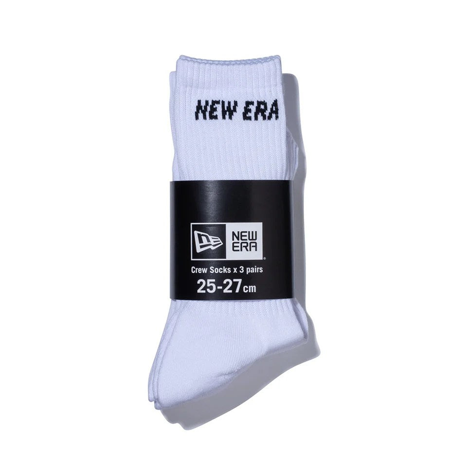 NEW ERA - SOCKS CREW 3PAIRS WHITE 【14518176】
