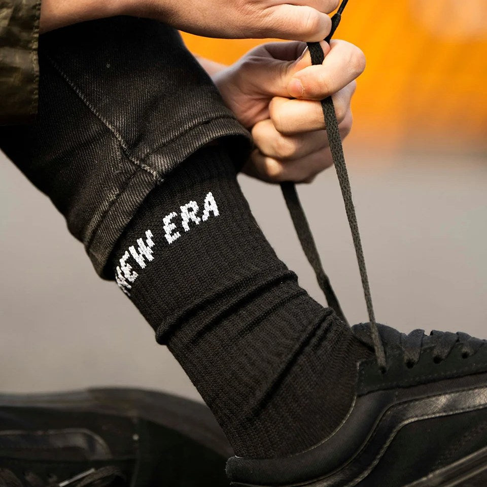 NEW ERA - SOCKS CREW 3PAIRS BLACK 【14518183】