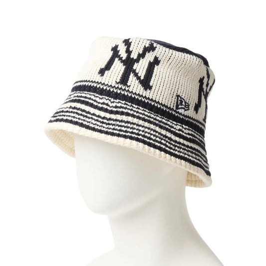 NEW ERA New York Yankees - KNIT BUCKET NAVY/CHROME 【14667668】