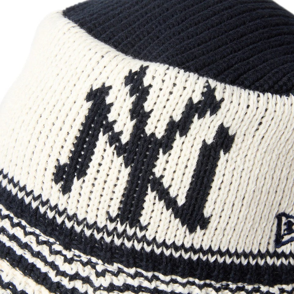 NEW ERA New York Yankees - KNIT BUCKET NAVY/CHROME 【14667668】