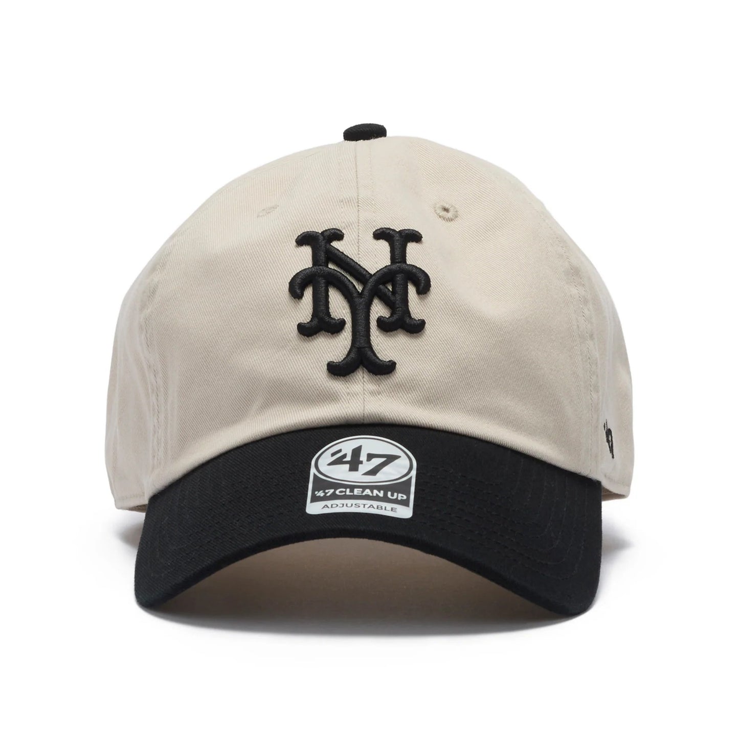 ’47 BRAND New York Mets - CLEAN UP Cooperstown BONE/BLACK 【14858291 47A BCPTN-NLTRG16GWS-BNA62】
