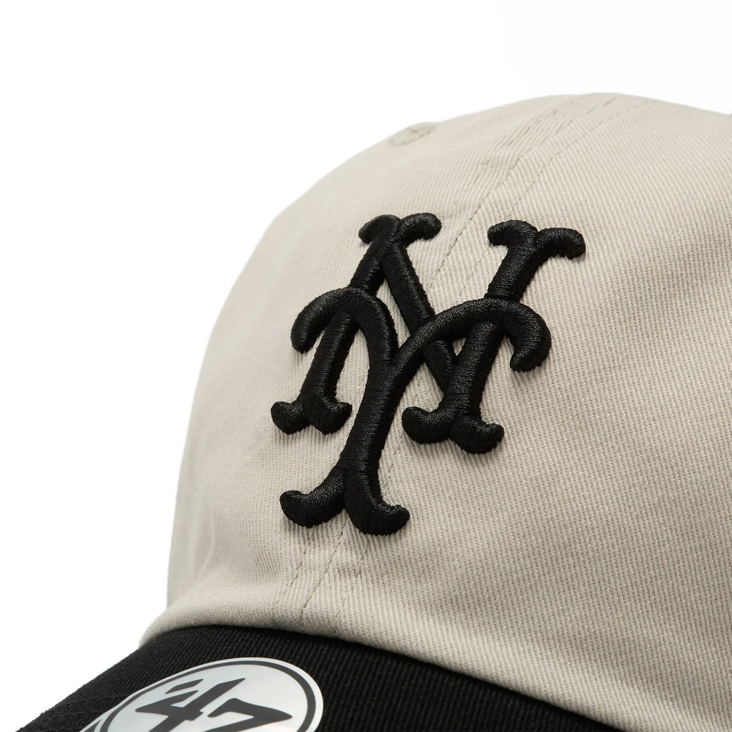 ’47 BRAND New York Mets - CLEAN UP Cooperstown BONE/BLACK 【14858291 47A BCPTN-NLTRG16GWS-BNA62】