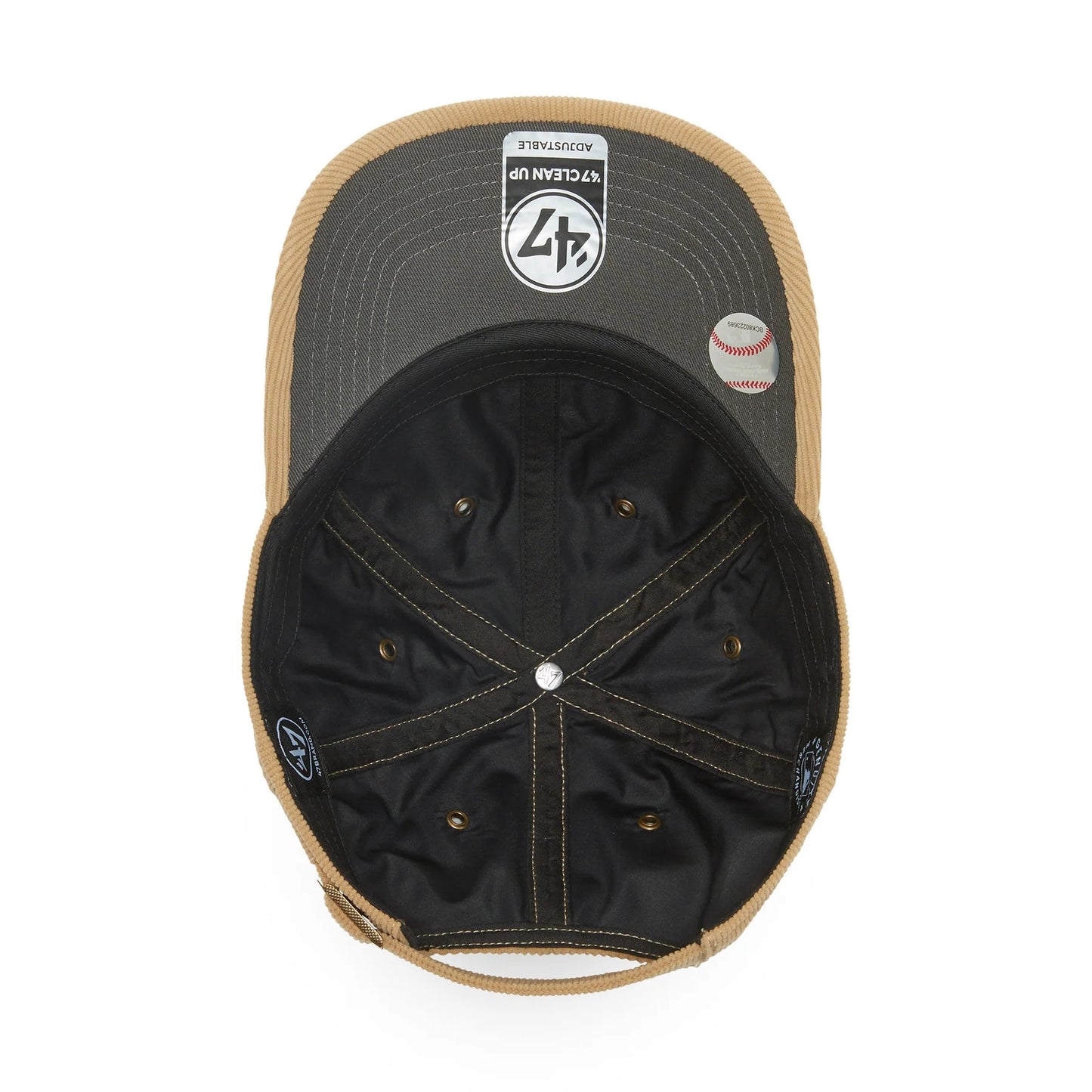 ’47 BRAND New York Yankees - CLEAN UP Thin Cord KHAKI 【14858297 47A B-TCDCU17IWS-KH】