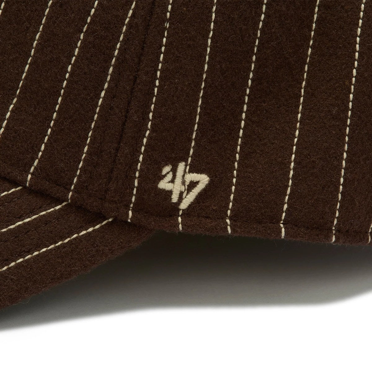 ’47 BRAND New York Yankees - CLEAN UP Wool Pinstripe BROWN【14858304 47A B-WOPCU17WIS-BW】