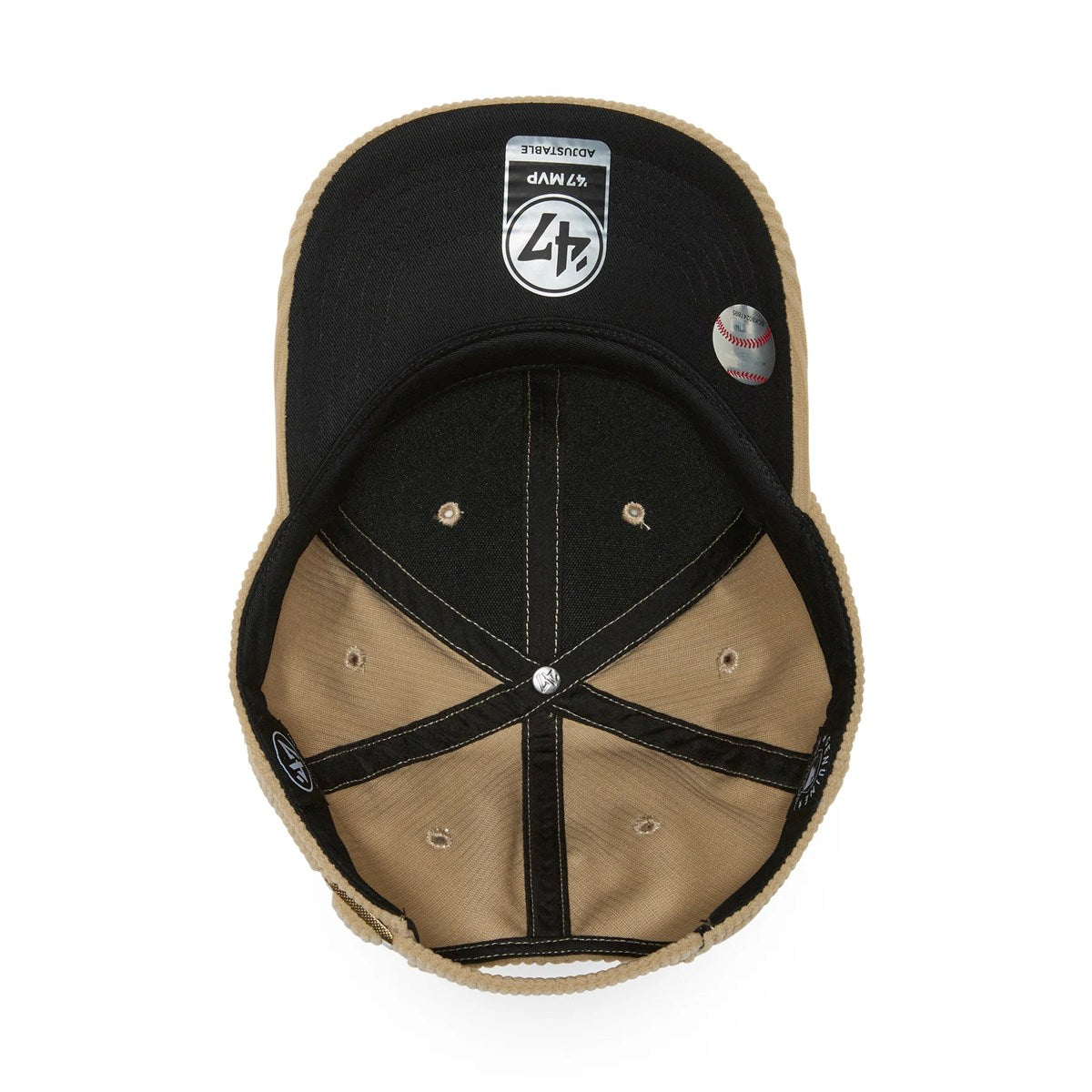 ’47 BRAND New York Yankees - MVP Thick Cord KHAKI【14858316 47A B-THCKM17EWS-KHA】