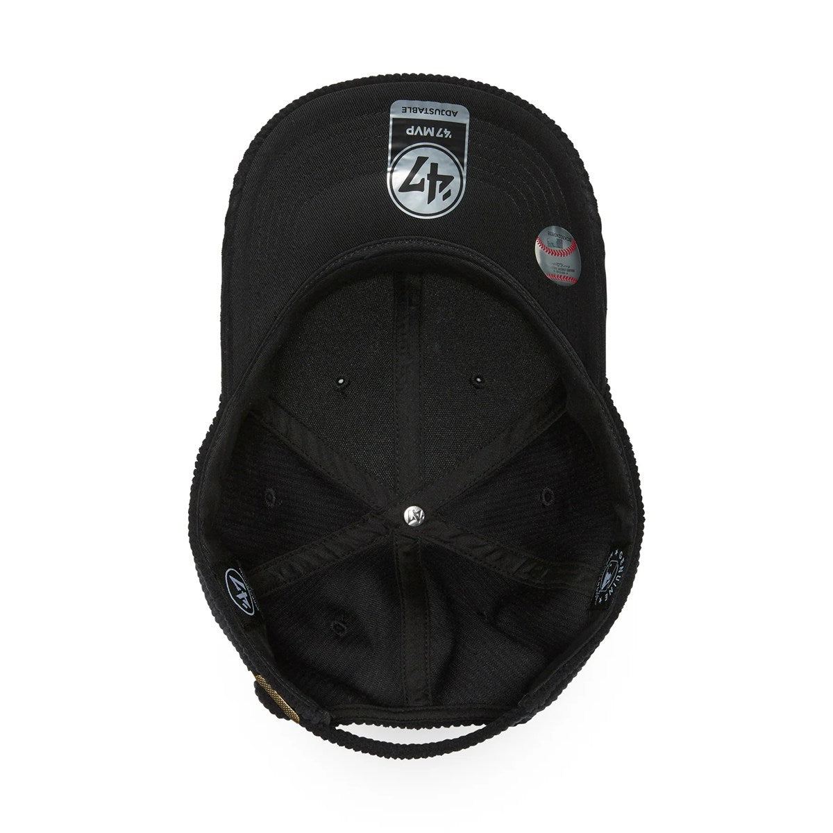 ’47 BRAND New York Yankees - MVP Thick Cord BLACK【14858318 47A B-THCKM17EWS-BK】