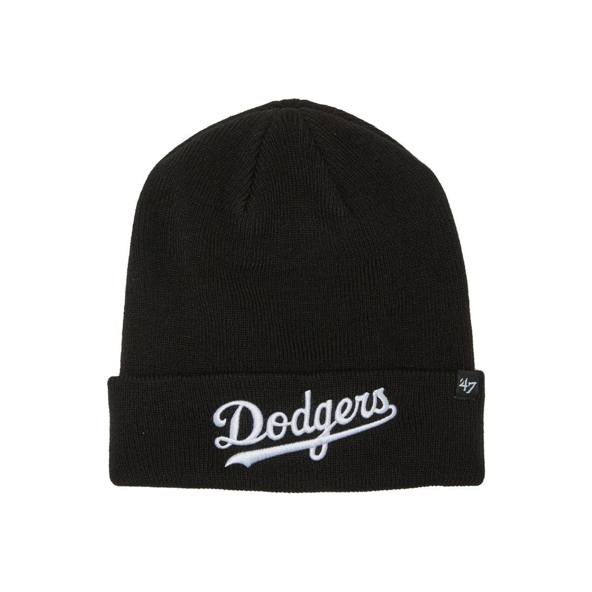 ’47 BRAND Los Angeles Dodgers - CUFF KNIT Script BLACK 【14858321 47A B-SCPKN12ACE-BK】