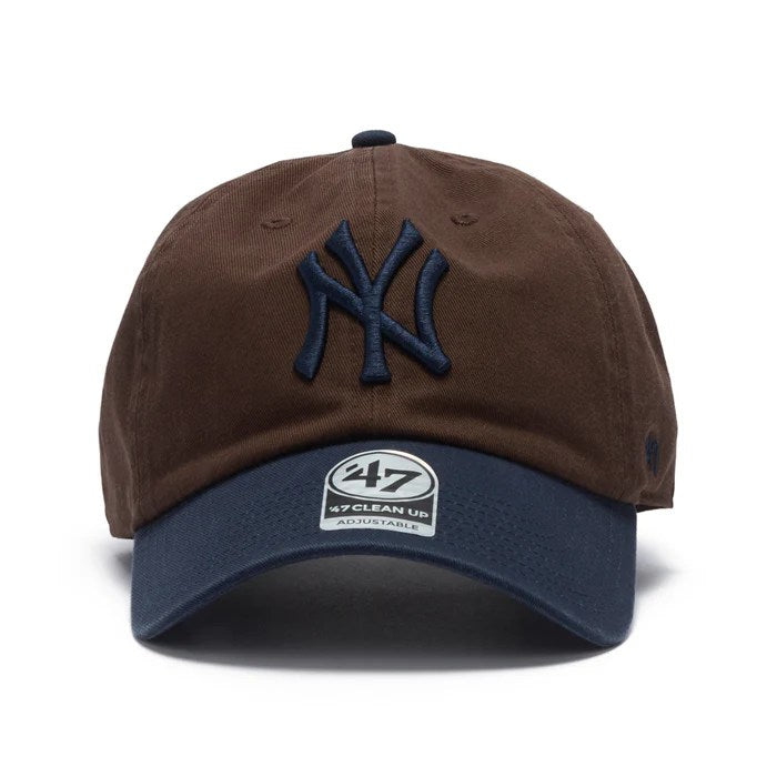 ’47 BRAND New York Yankees - CLEAN UP TWO TONE BROWN/NAVY 【14858339 47A B-NLTRG17GWS-BW】