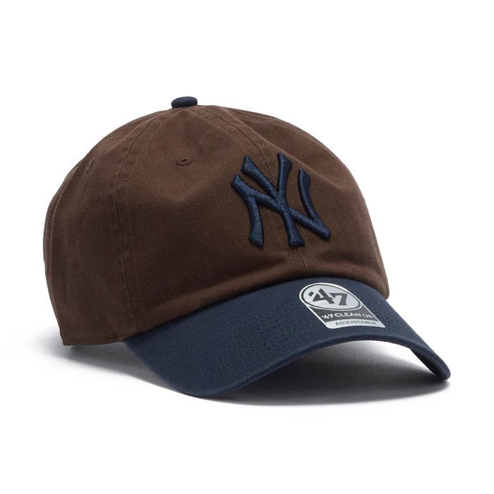 ’47 BRAND New York Yankees - CLEAN UP TWO TONE BROWN/NAVY 【14858339 47A B-NLTRG17GWS-BW】