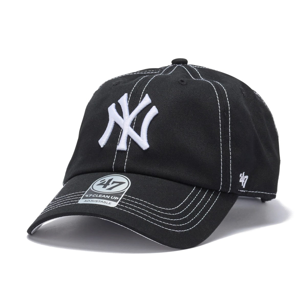47 BRAND New York Yankees - CLEAN UP Contrast Stitch BLACK