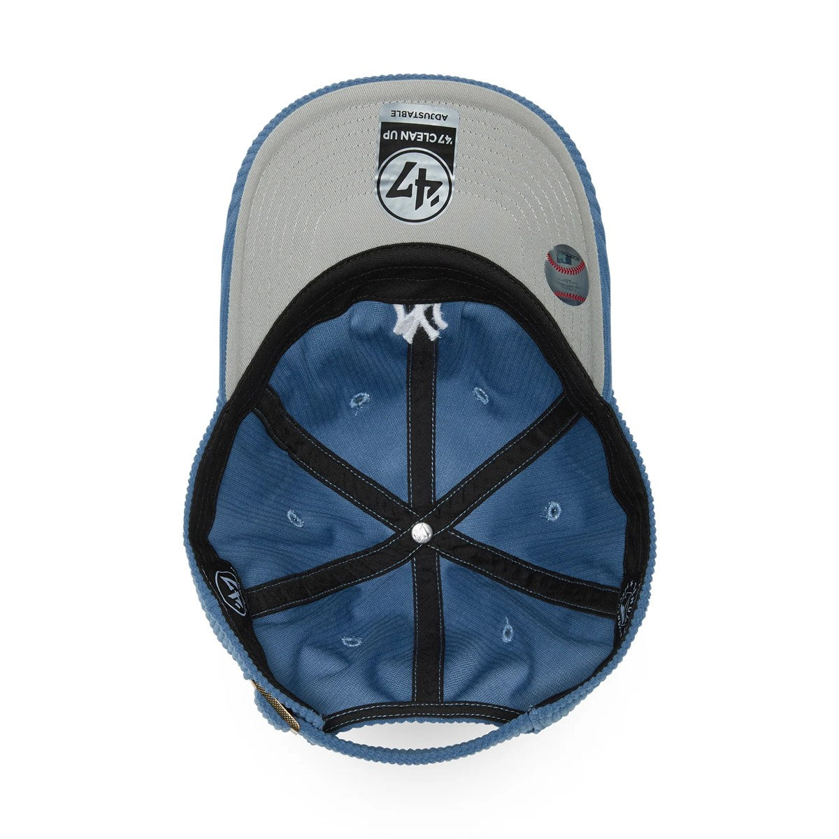 ’47 BRAND New York Yankees - CLEAN UP CODE BASE RUNNNER BLUE【14858371 47A B-THCBR17EWS-MOA】