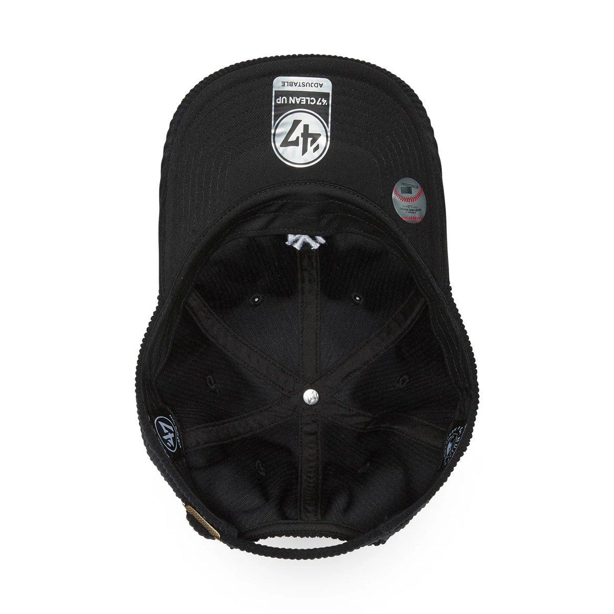 ’47 BRAND New York Yankees - CLEAN UP CODE BASE RUNNNER BLACK 【14858403 47A B-THCBR17EWS-BK】