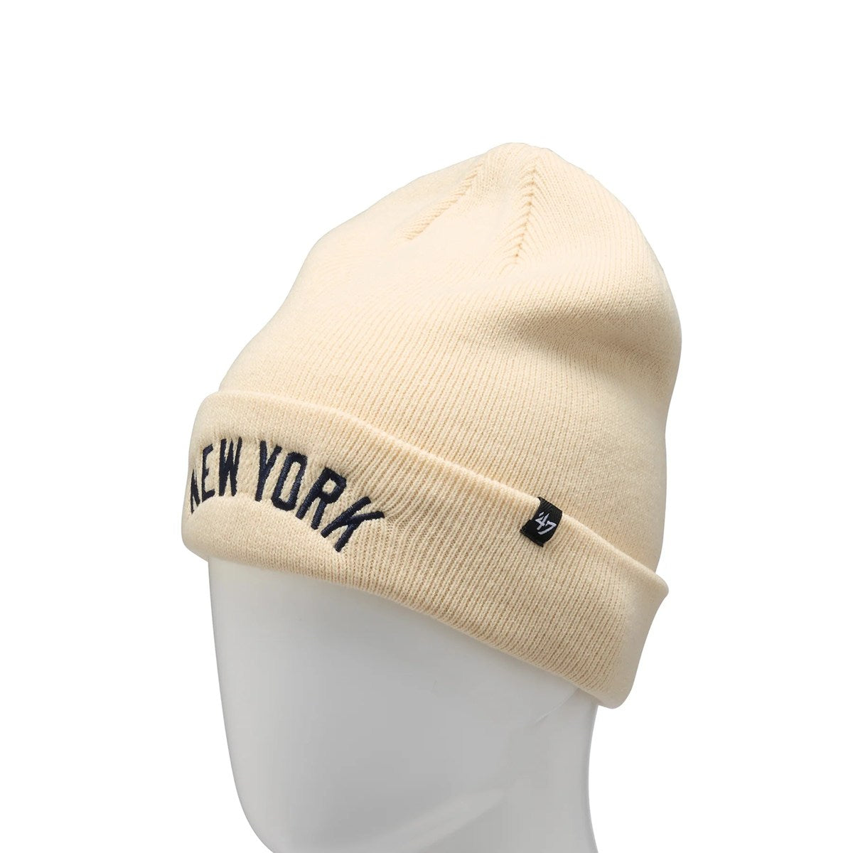 ’47 BRAND New York Yankees - CUFF KNIT Script NATURAL【14858431 47A B-SCPKN17ACE-NT】